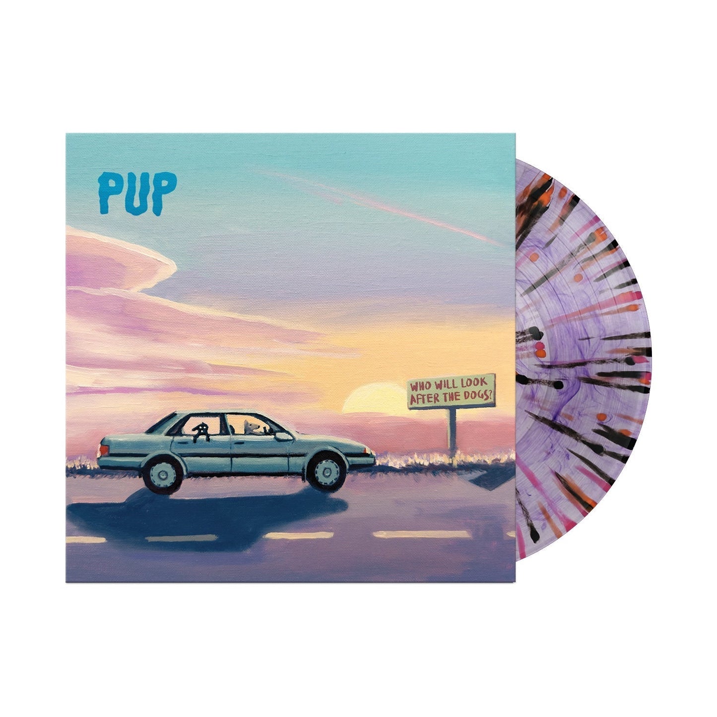 Pup - Who Will Look After The Dogs Purple Smoke With Orange And Pink Splatter Vinyl LP
