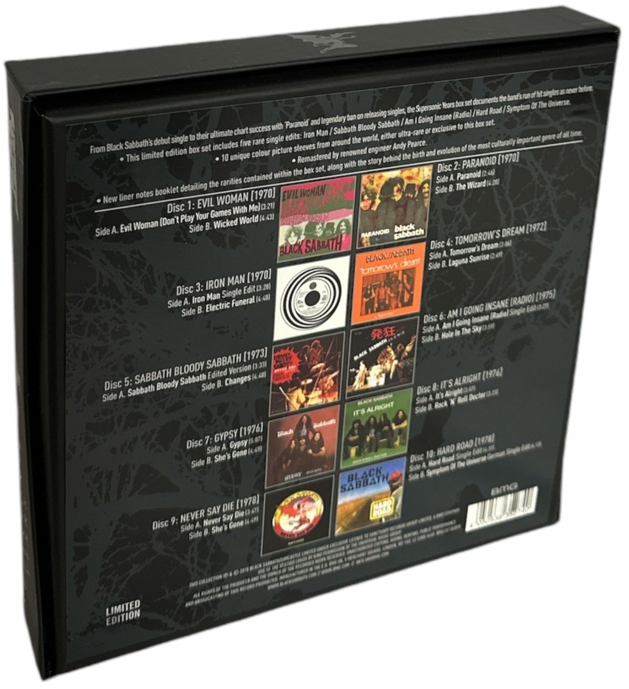 Black Sabbath Supersonic Years: The Seventies Singles Box Set + Mailer UK 7" box set