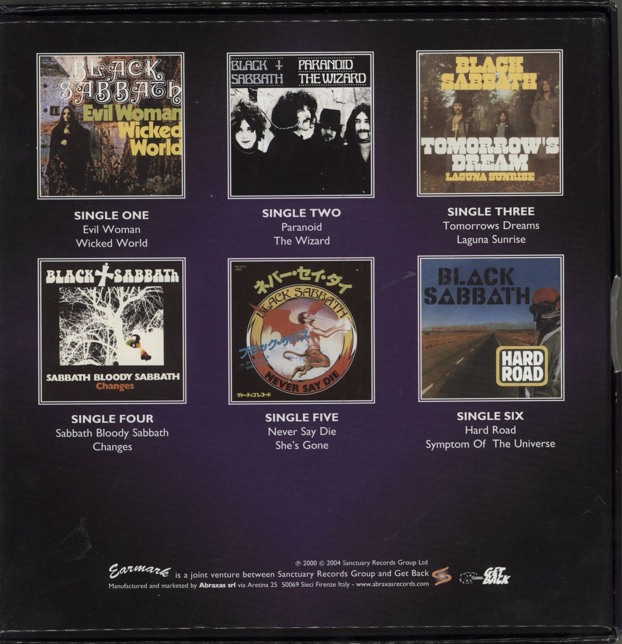 Black Sabbath The Singles UK 7" box set