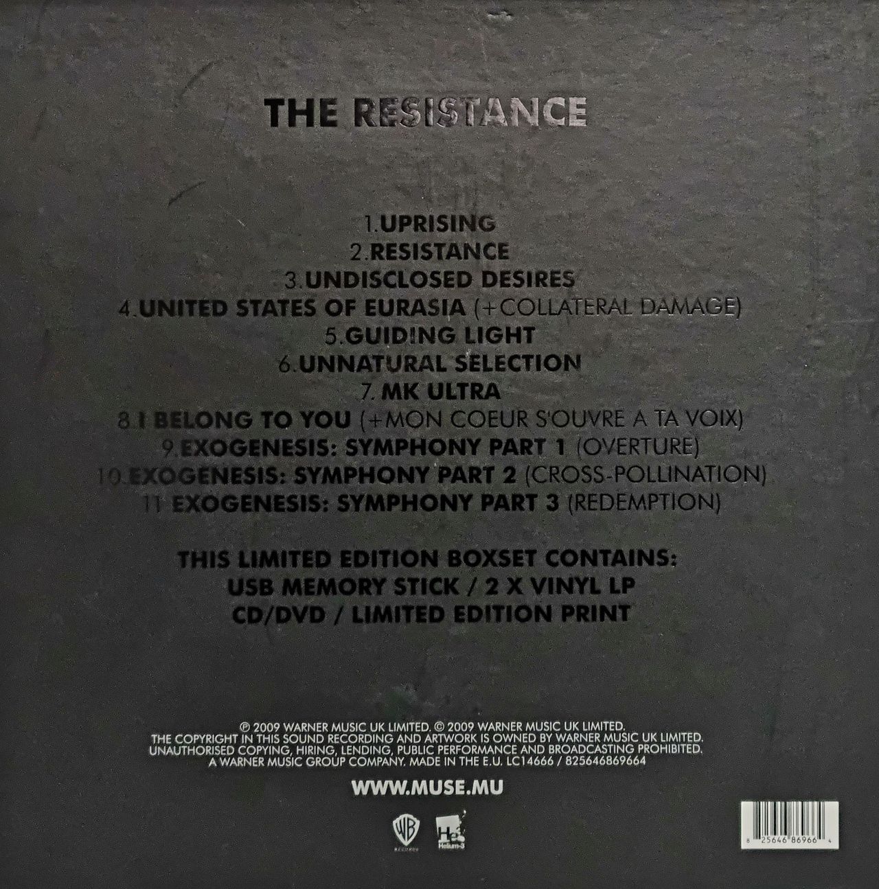 Muse The Resistance UK Box set
