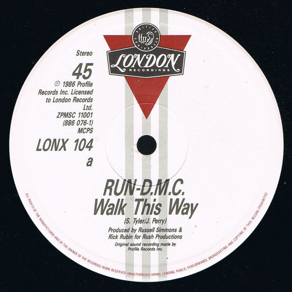RUN DMC – Walk This Way - VINYL 12" -ORIGINAL ISSUE