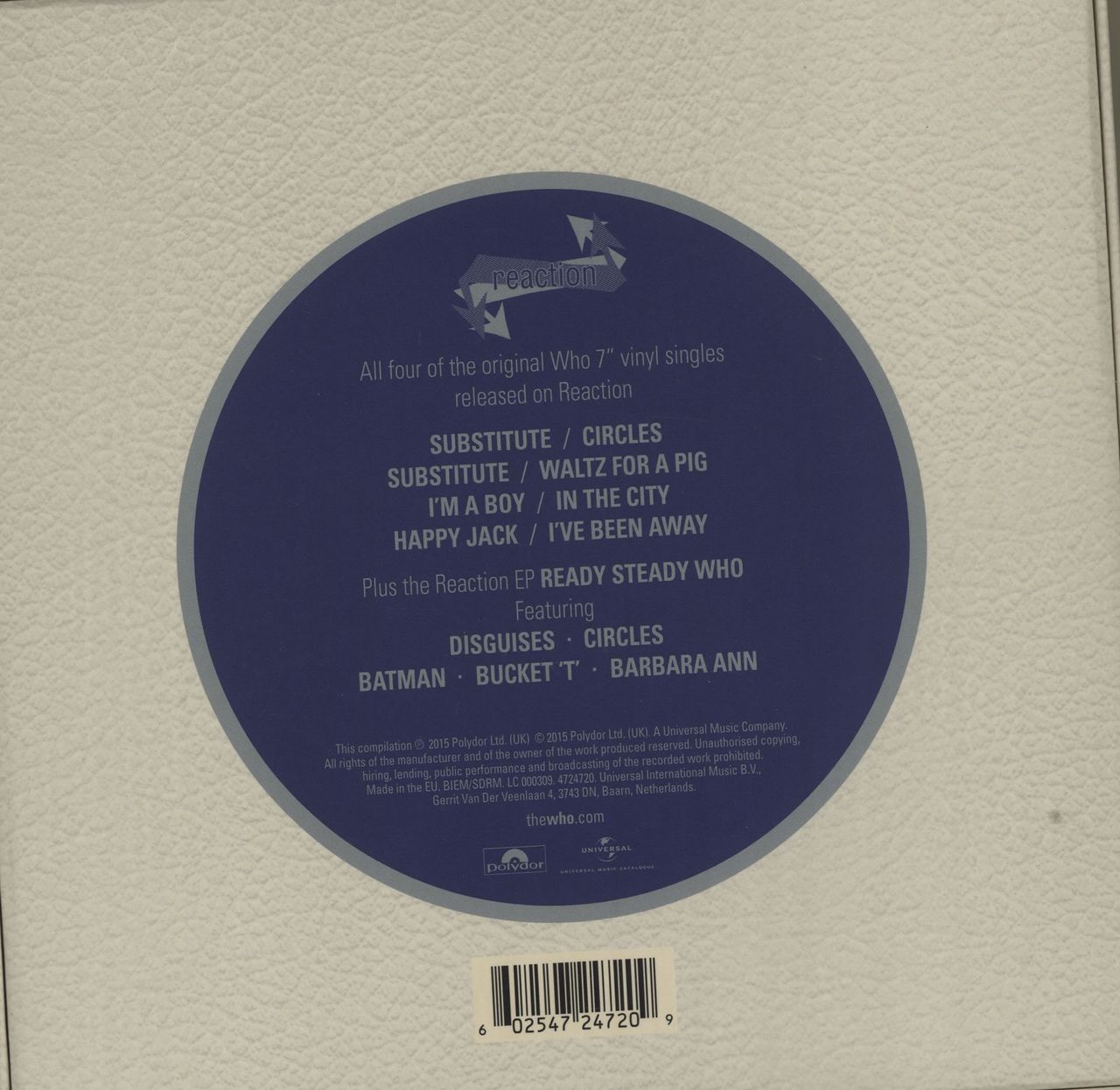 The Who The Reaction Singles UK 7" box set