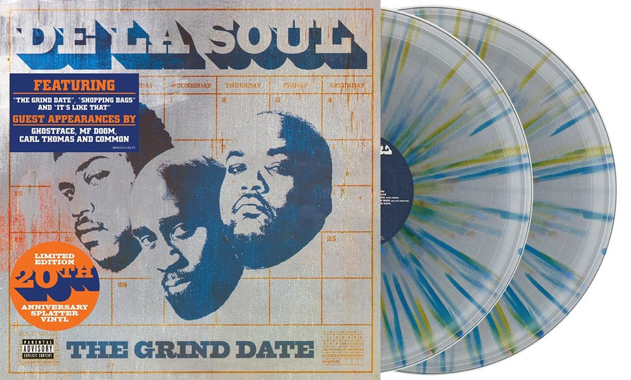 De La Soul - The Grind Date 20th Ann. Clear & Blue Splatter Vinyl 2LP