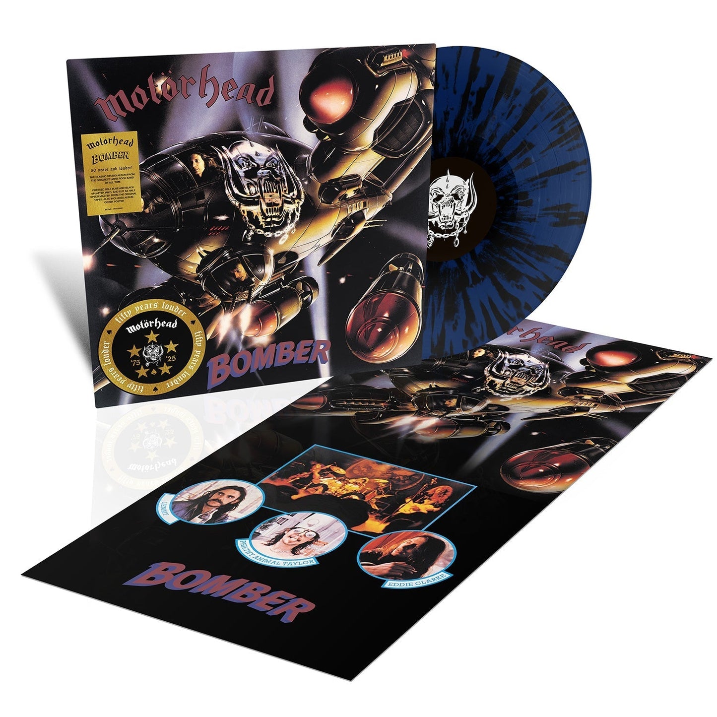 Motorhead - Bomber 50th Anniversary Ltd Tourquoise & Blue & Splatter Vinyl LP
