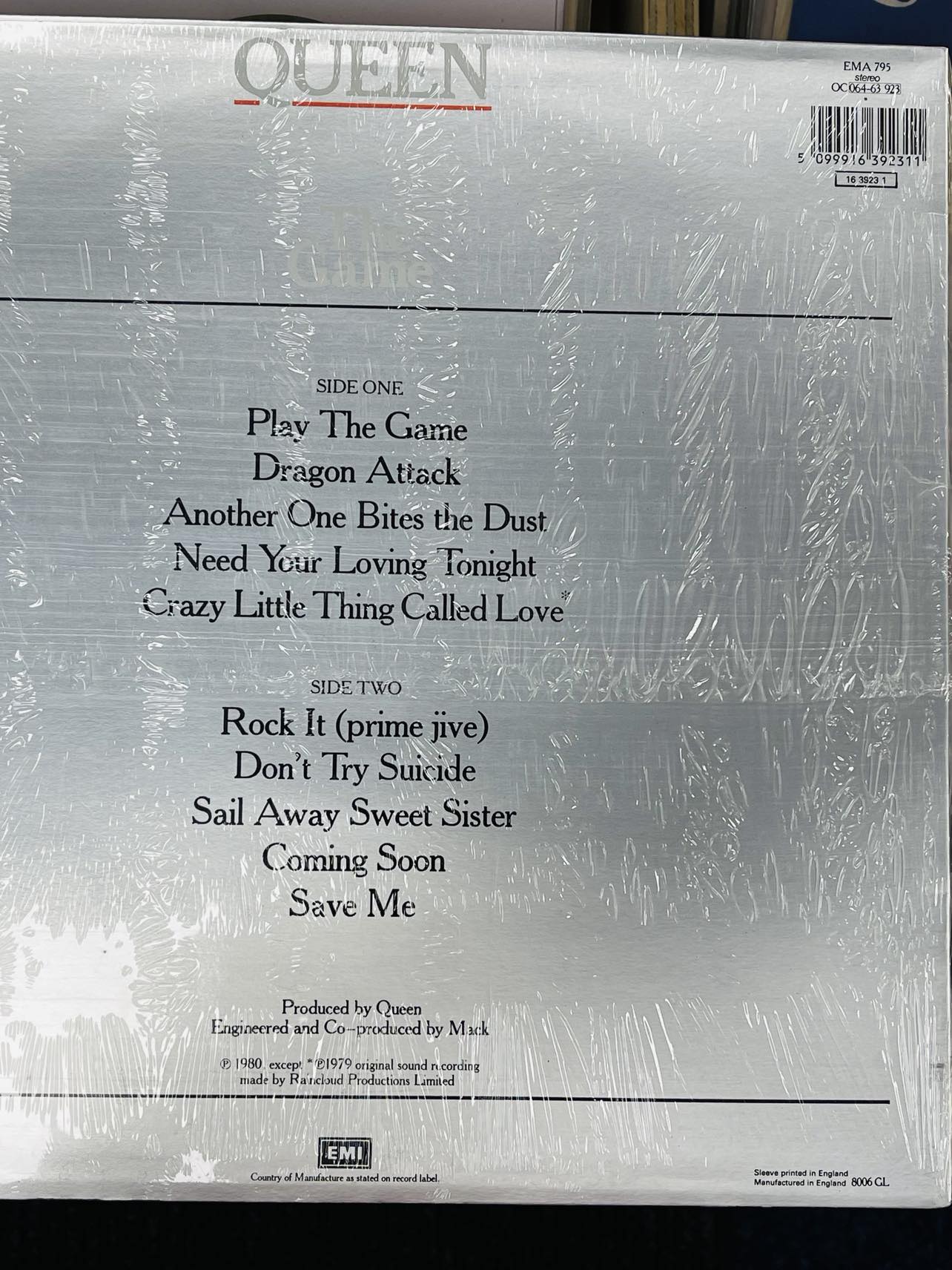 Queen ‎– The Game - VINYL LP - ORIGINAL ISSUE STILL SEALED