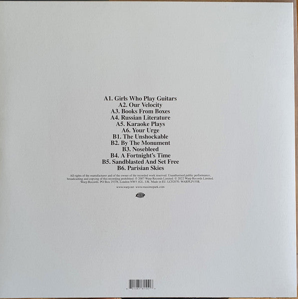 Maximo Park - Our Earthly Pleasures 15th Anniversary Clear Vinyl LP