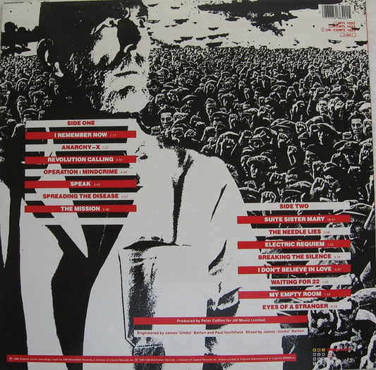 Queensrÿche – Operation: Mindcrime - VINYL LP, ORIGINAL 1988 ISSUE