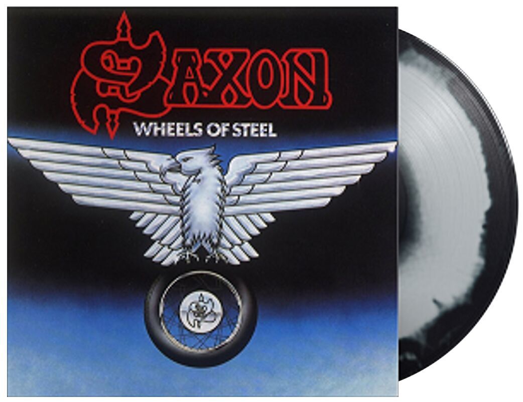 Saxon - Wheels of Steel - SWIRL COLOURED VINYL LP - NEW