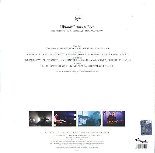 Ultravox – Return To Eden (Live) - 2 x 180 GRAM VINYL LP SET