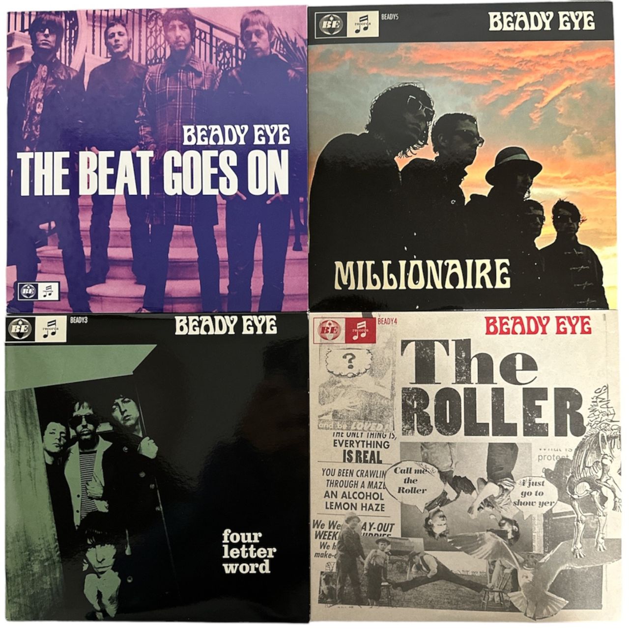 Beady Eye Silver 7" Box + 4 Singles - Sealed UK 7" box set
