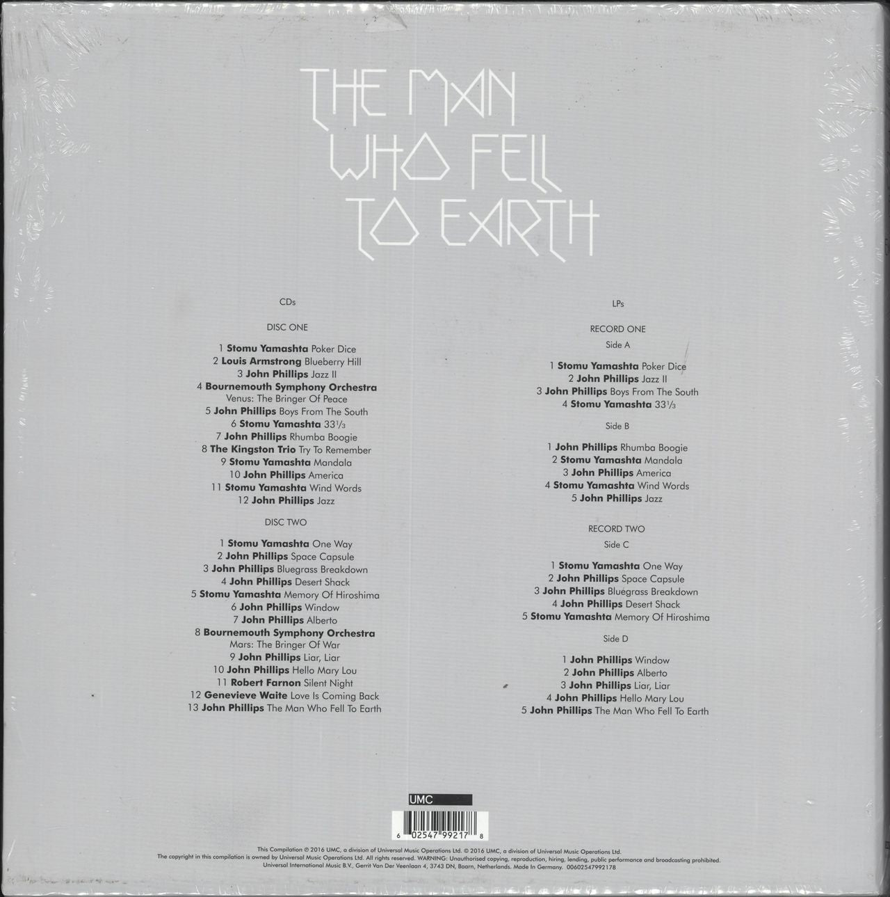 David Bowie The Man Who Fell To Earth - 2CD/2LP Box - Sealed German Box set