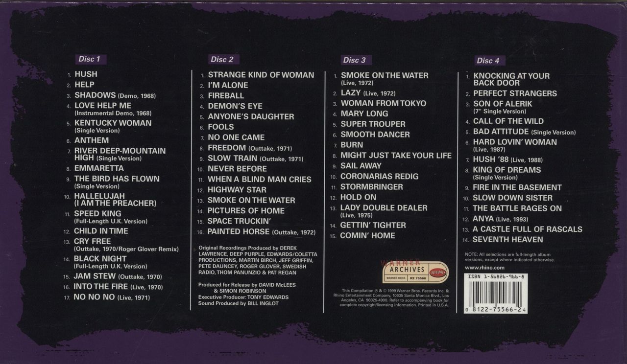 Deep Purple Shades 1968-1998 US Box set