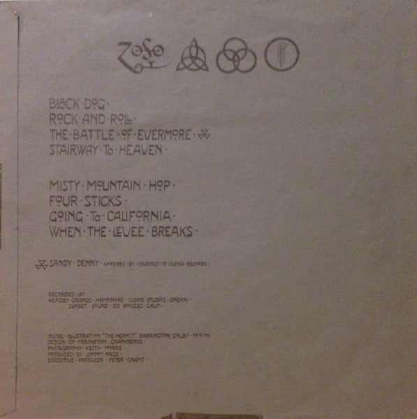 Led Zeppelin - Untitled (IV) - ORIGINAL 1st PRESS VINYL LP on RED/PLUM