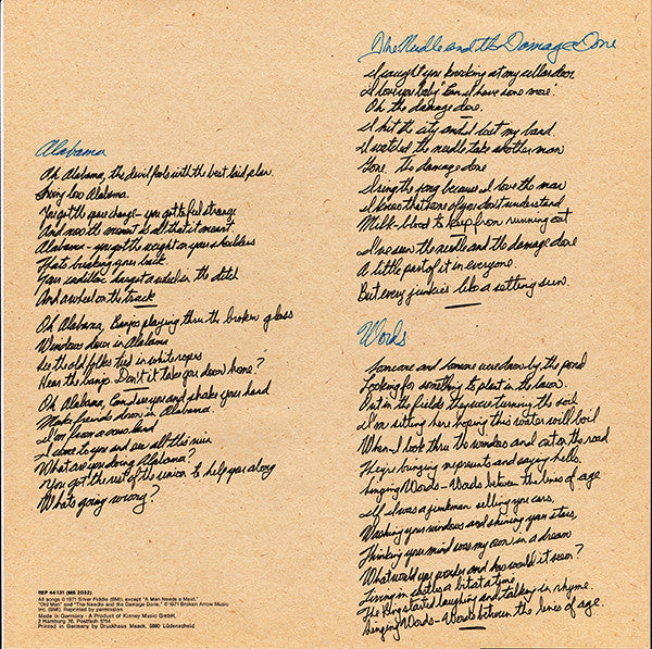 Neil Young – Harvest - ORIGINAL 1972 VINYL LP