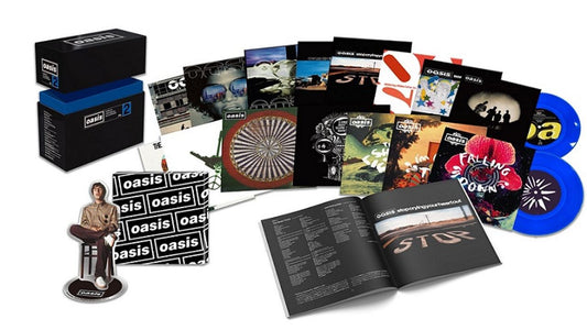 Oasis Complete 7inch Singles Collection Box | Vol. 2 - Blue Vinyl + Liam Acrylic Stand Japanese 7" box set