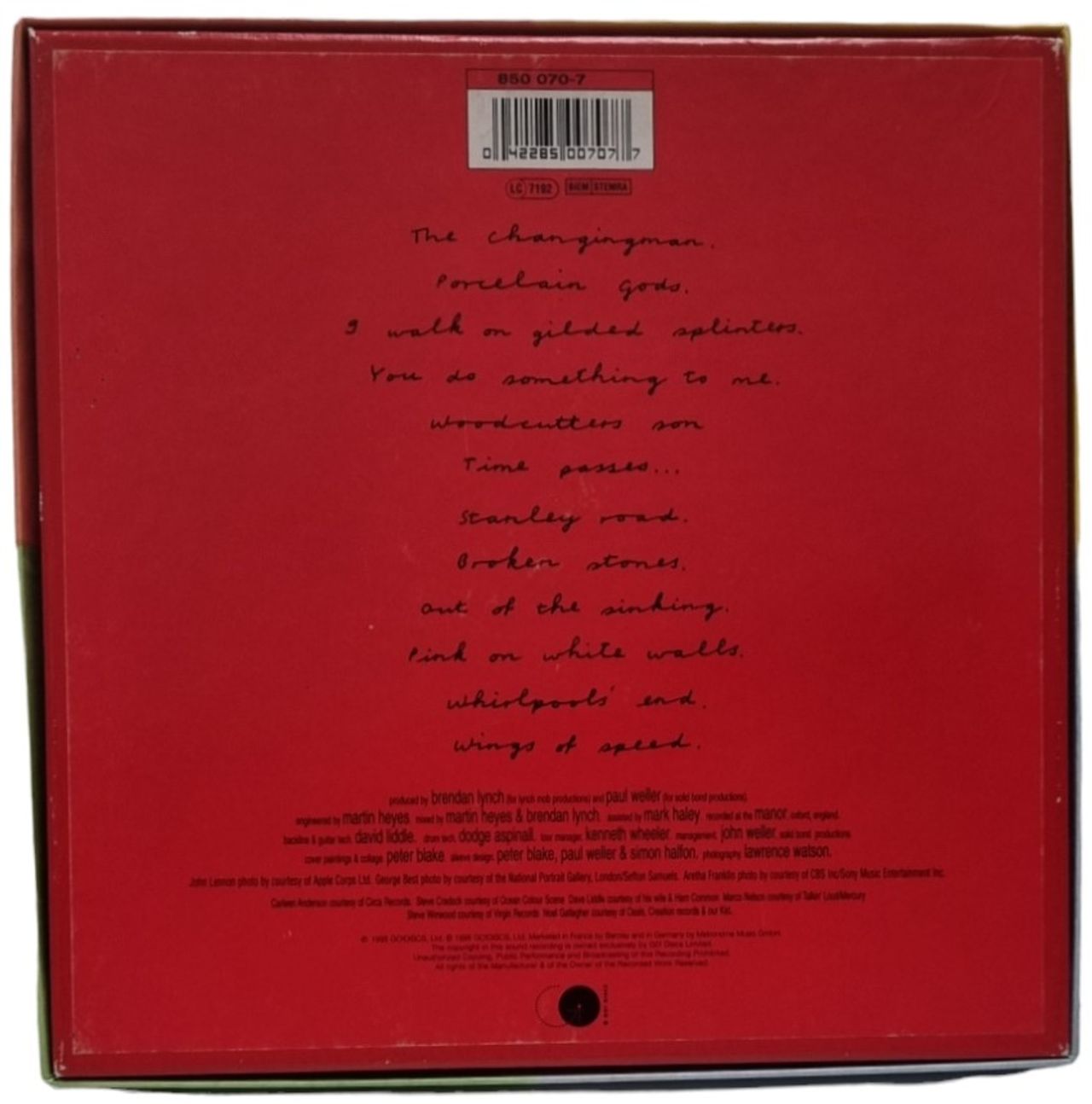 Paul Weller Stanley Road UK 7" box set