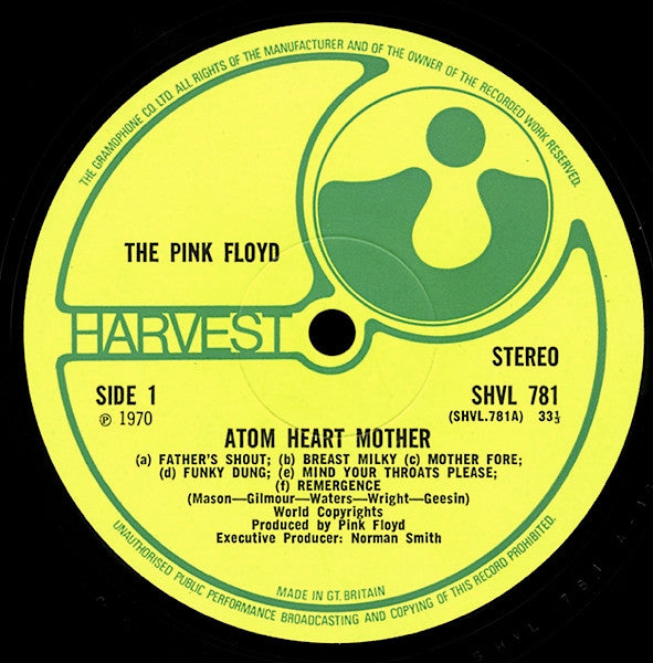 Pink Floyd – Atom Heart Mother - ORIGINAL VINYL LP on Harvest from 1970