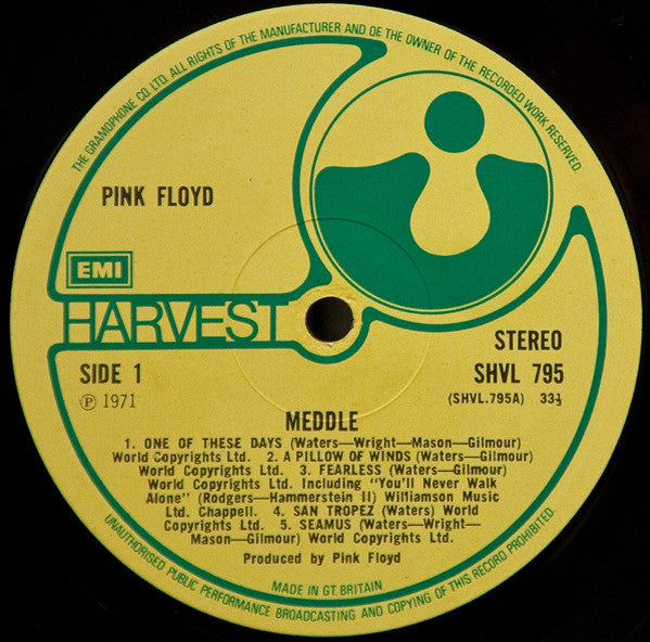 Pink Floyd – Meddle - ORIGINAL VINYL LP on Harvest from 1971