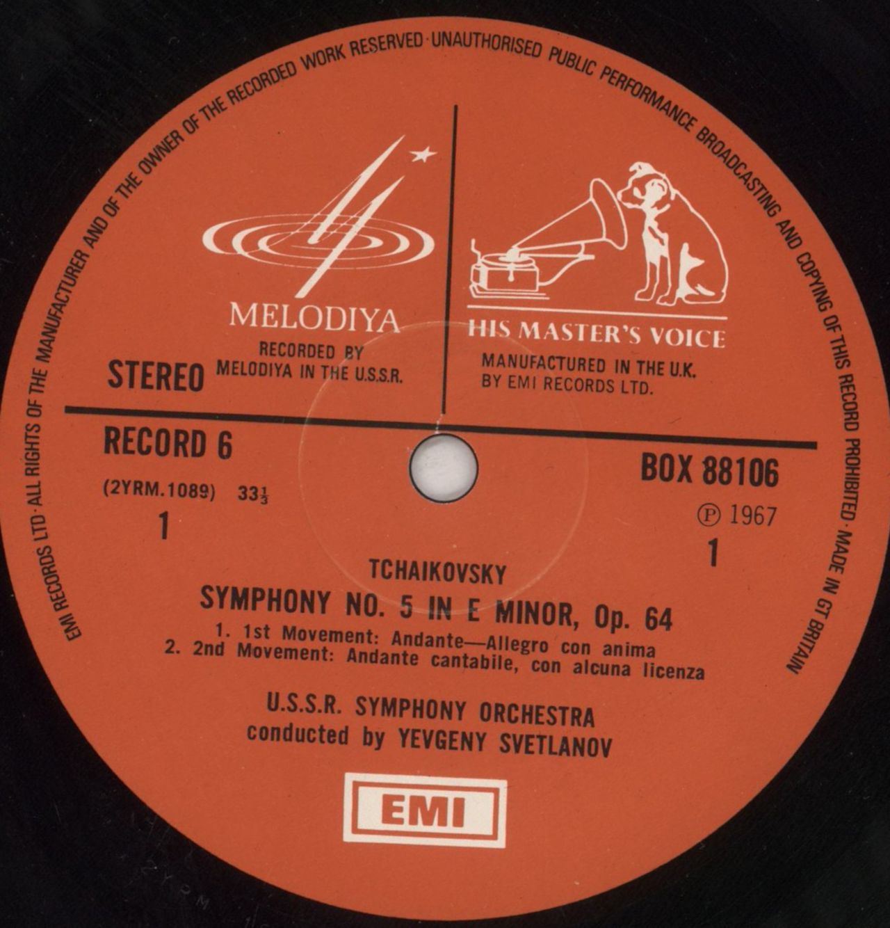 Pyotr Ilyich Tchaikovsky The Six Symphonies And Manfred UK Box set