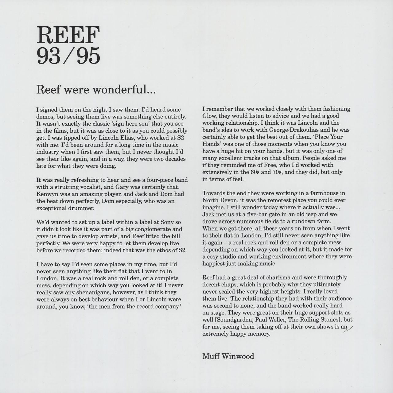 Reef 93/03 - Sealed UK Box set