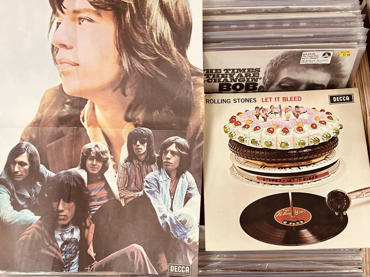 The Rolling Stones ‎– Let It Bleed - Original Unboxed Stereo VINYL LP with POSTER