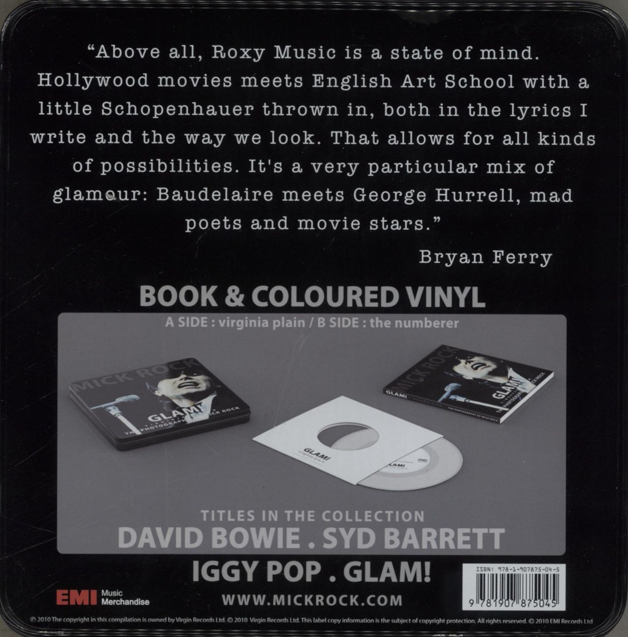 Roxy Music Glam! The Photography Of Mick Rock + 7" UK 7" box set