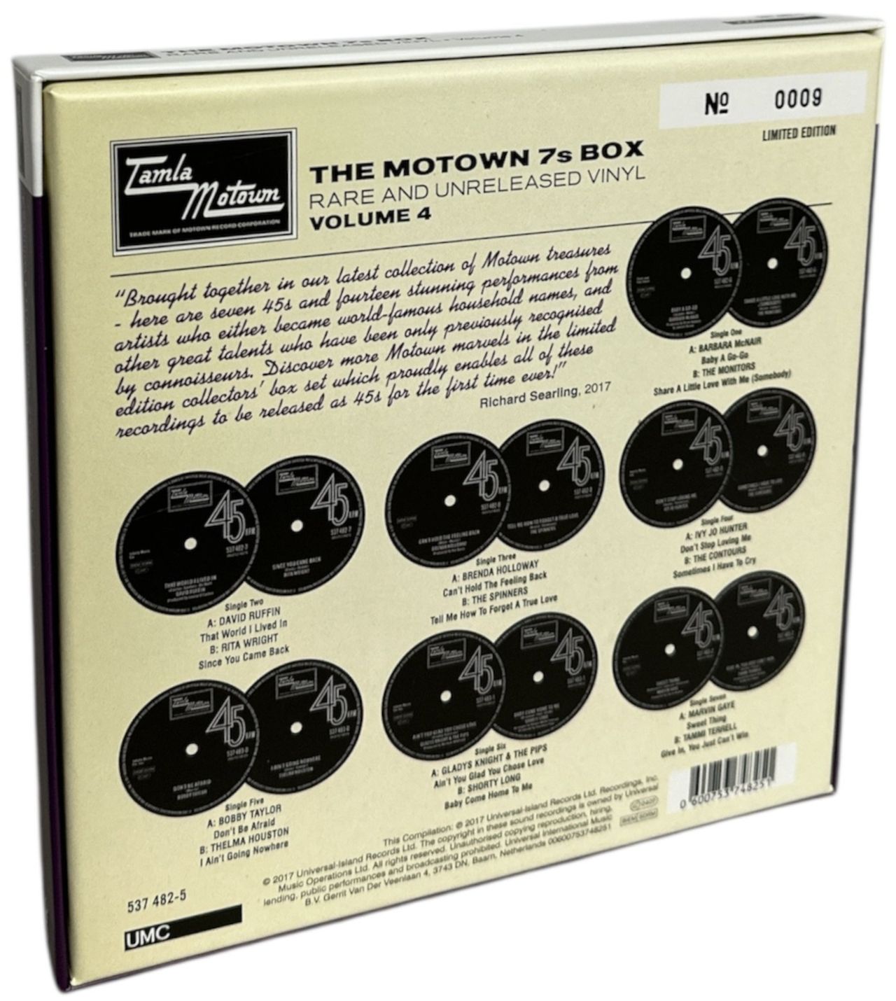 Tamla Motown The Motown 7s Box - Rare And Unreleased Vinyl: Volume 4 - Numbered UK 7" box set
