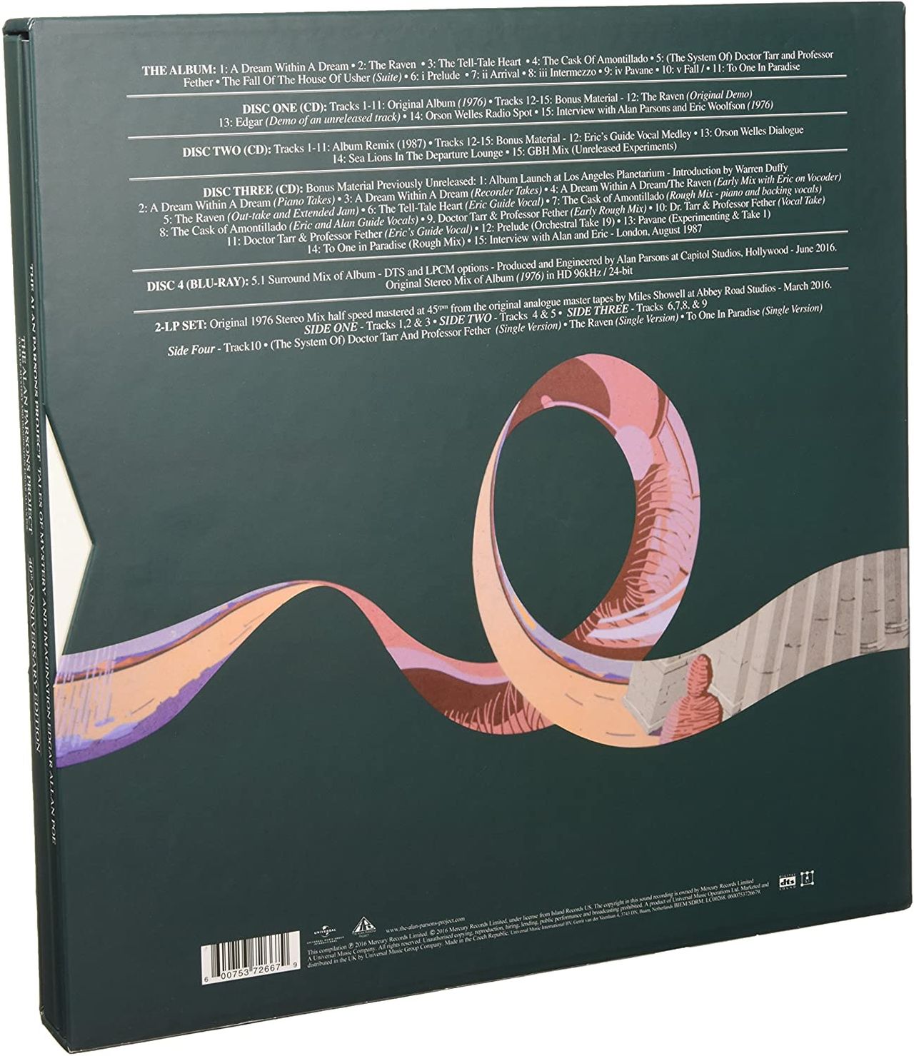 The Alan Parsons Project Tales Of Mystery And Imagination Edgar Allan Poe: 40th Anniversary UK Box set