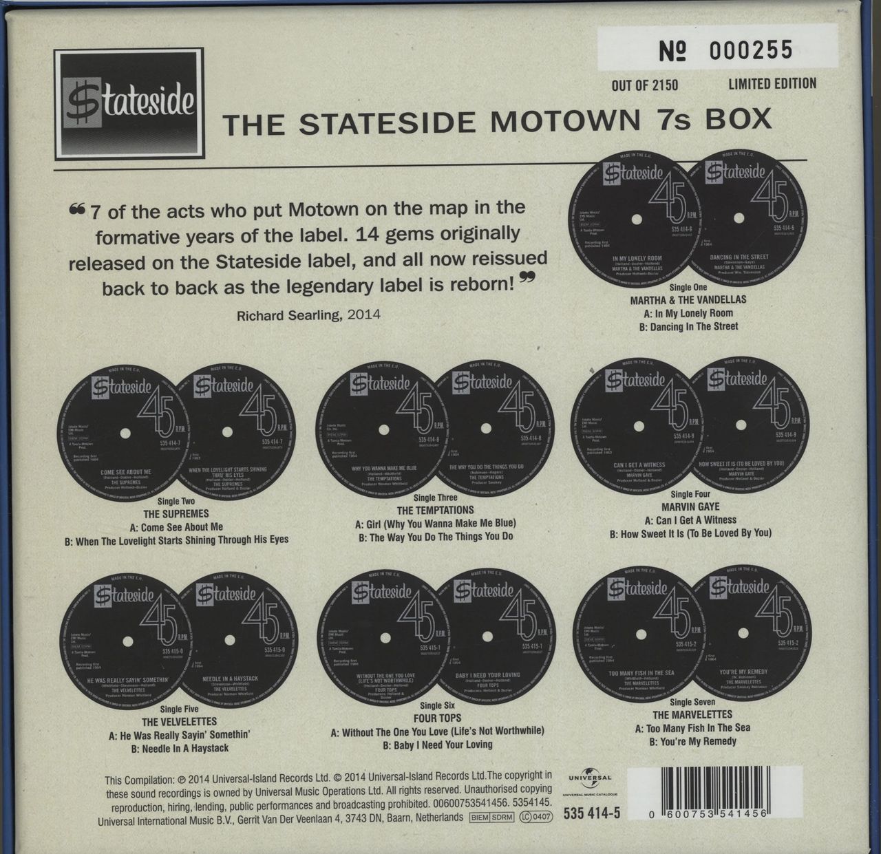 Various-Soul & Funk The Stateside Motown 7s Box - Numbered UK 7" box set